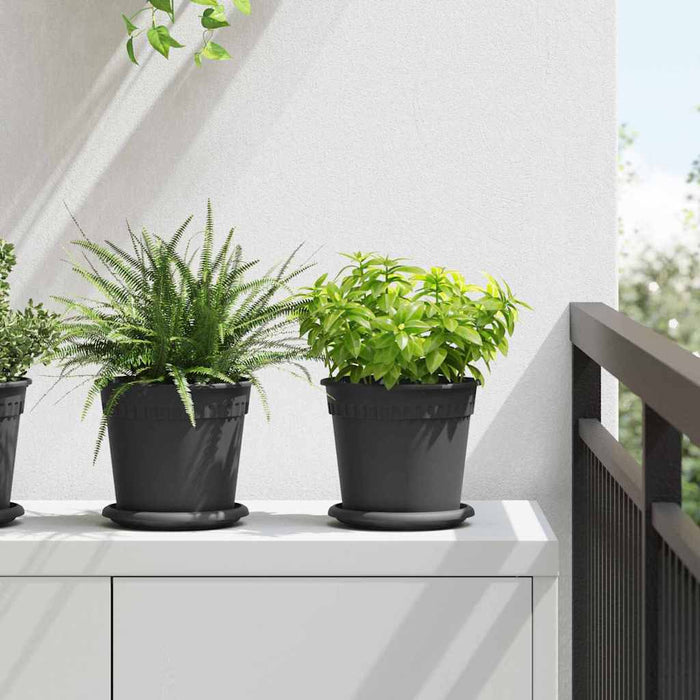 Ghivece pentru plante 6 pcs Negru Ø 17 x 14 cm Plastic - WALTI WALTI