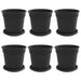 Ghivece pentru plante 6 pcs Negru Ø 17 x 14 cm Plastic - WALTI WALTI