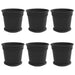 Ghivece pentru plante 6 pcs Negru Ø 19 x 16 cm Plastic - WALTI WALTI