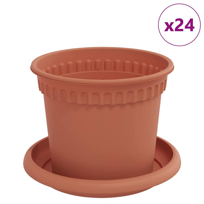 Ghivece pentru plante 24 pcs Roșu cărămidă Ø 12,5 x 10 cm - WALTI WALTI