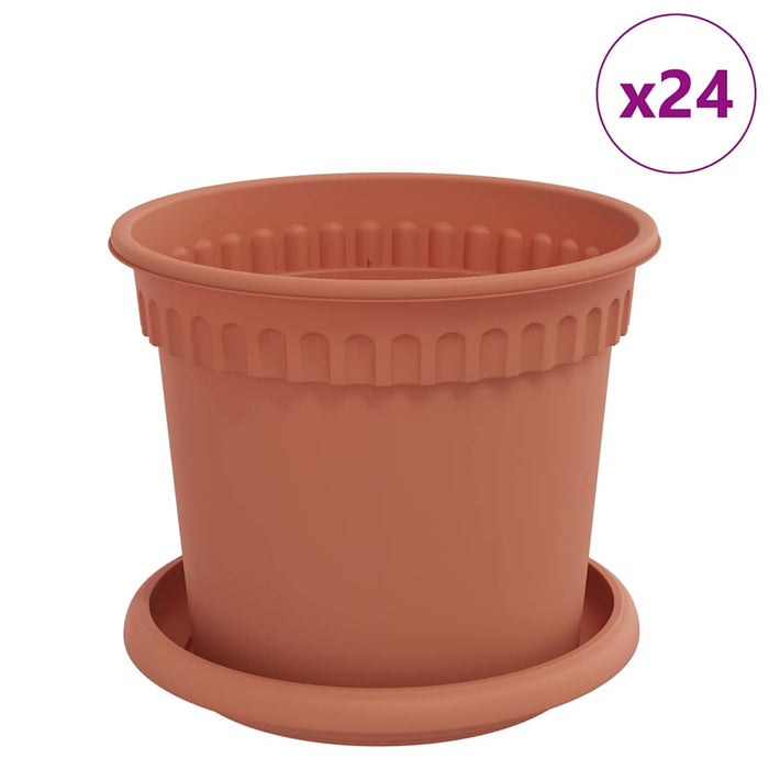 Ghivece pentru plante 24 pcs Roșu cărămidă Ø 15 x 12 cm Plastic - WALTI WALTI