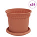 Ghivece pentru plante 24 pcs Roșu cărămidă Ø 15 x 12 cm Plastic - WALTI WALTI