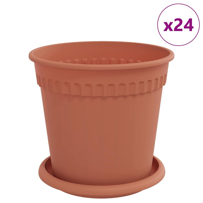 Ghivece pentru plante 24 pcs Roșu cărămidă Ø 17 x 14 cm Plastic - WALTI WALTI