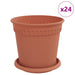 Ghivece pentru plante 24 pcs Roșu cărămidă Ø 17 x 14 cm Plastic - WALTI WALTI