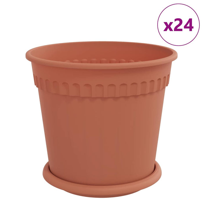 Ghivece pentru plante 24 pcs Roșu cărămidă Ø 19 x 16 cm Plastic - WALTI WALTI