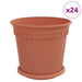 Ghivece pentru plante 24 pcs Roșu cărămidă Ø 19 x 16 cm Plastic - WALTI WALTI