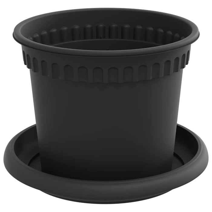 Ghivece pentru plante 24 pcs Negru Ø 12,5 x 10 cm Plastic - WALTI WALTI