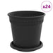Ghivece pentru plante 24 pcs Negru Ø 17 x 14 cm Plastic - WALTI WALTI