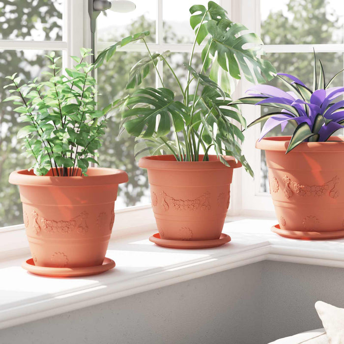 Ghivece pentru plante 6 pcs Roșu cărămidă Ø 26 x 21.5 cm - WALTI WALTI