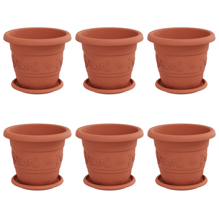 Ghivece pentru plante 6 pcs Roșu cărămidă Ø 26 x 21.5 cm - WALTI WALTI