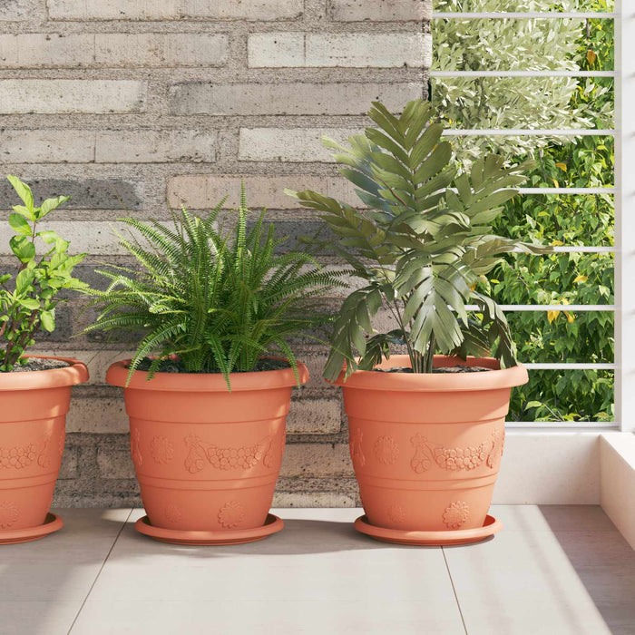 Ghivece pentru plante 6 pcs Roșu cărămidă Ø 26 x 21.5 cm - WALTI WALTI