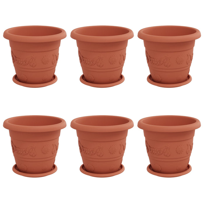 Ghivece pentru plante 6 pcs Roșu cărămidă Ø 26 x 21.5 cm - WALTI WALTI