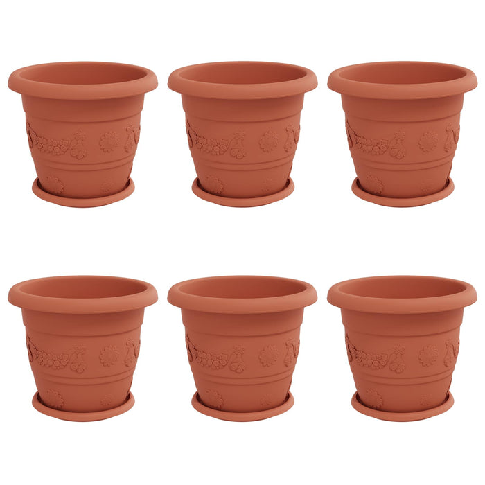 Ghivece pentru plante 6 pcs Roșu cărămidă Ø 26 x 21.5 cm - WALTI WALTI