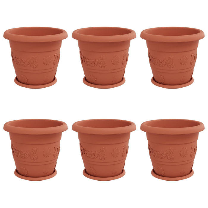 Ghivece pentru plante 6 pcs Roșu cărămidă Ø 26 x 21.5 cm - WALTI WALTI