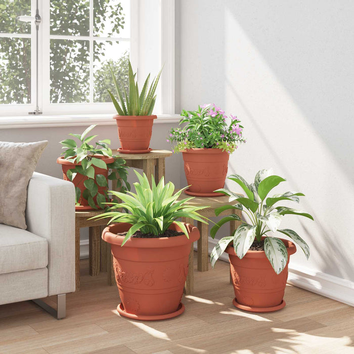 Ghivece pentru plante 6 pcs Roșu cărămidă Ø 26 x 21.5 cm - WALTI WALTI