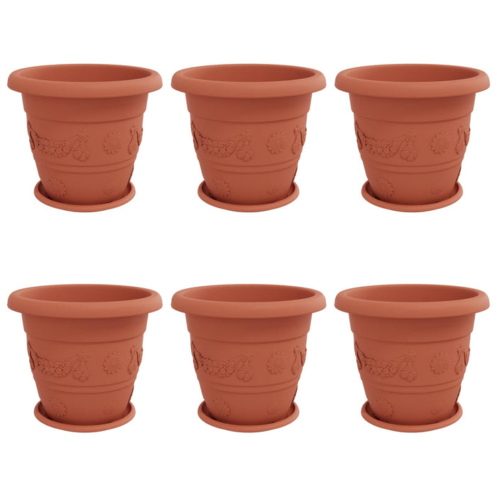 Ghivece pentru plante 6 pcs Roșu cărămidă Ø 26 x 21.5 cm - WALTI WALTI