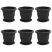 Ghivece pentru plante 6 pcs Negru Ø 26 x 21.5 cm Plastic - WALTI WALTI