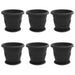 Ghivece pentru plante 6 pcs Negru Ø 26 x 21.5 cm Plastic - WALTI WALTI