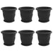 Ghivece pentru plante 6 pcs Negru Ø 30 x 25 cm Plastic - WALTI WALTI