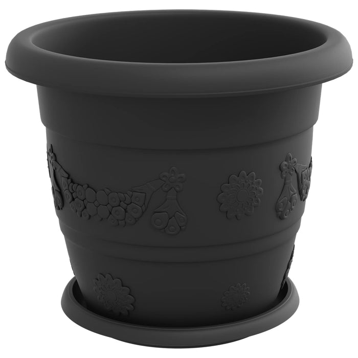 Ghivece pentru plante 6 pcs Negru Ø 30 x 25 cm Plastic - WALTI WALTI