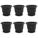 Ghivece pentru plante 6 pcs Negru Ø 26 x 21.5 cm Plastic - WALTI WALTI