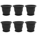 Ghivece pentru plante 6 pcs Negru Ø 26 x 21.5 cm Plastic - WALTI WALTI
