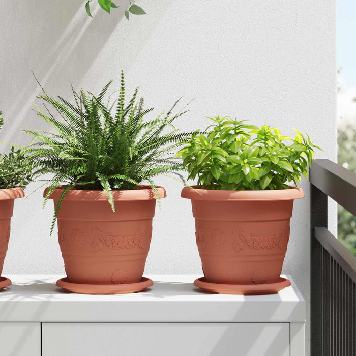 Ghivece pentru plante 24 pcs Roșu cărămidă Ø 26 x 21.5 cm - WALTI WALTI