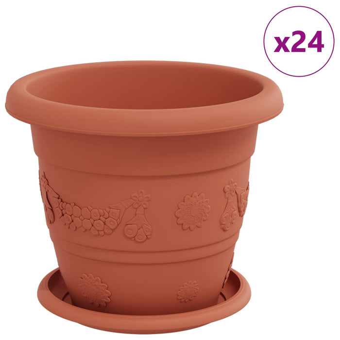 Ghivece pentru plante 24 pcs Roșu cărămidă Ø 26 x 21.5 cm - WALTI WALTI