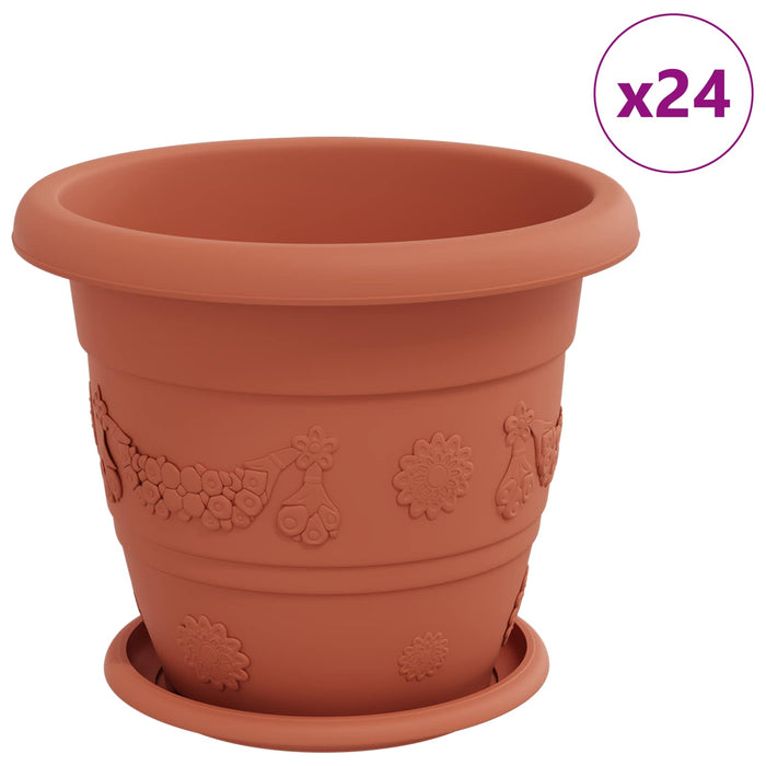 Ghivece pentru plante 24 pcs Roșu cărămidă Ø 26 x 21.5 cm - WALTI WALTI