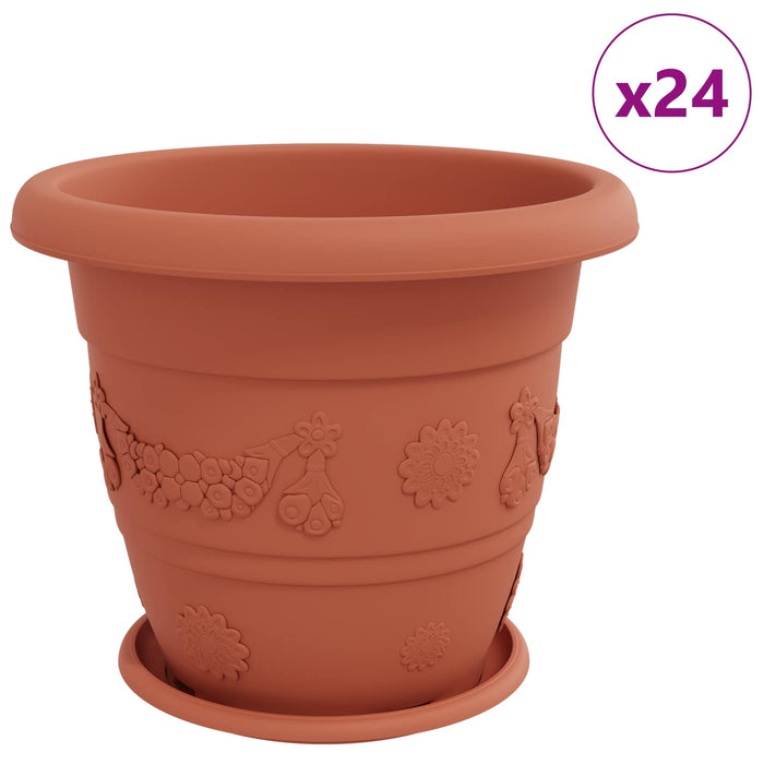 Ghivece pentru plante 24 pcs Roșu cărămidă Ø 26 x 21.5 cm - WALTI WALTI