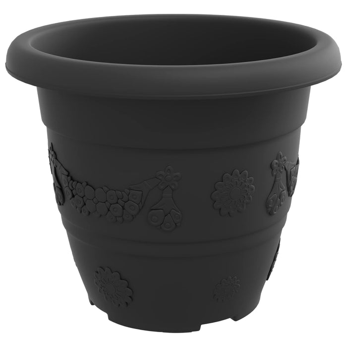 Ghivece pentru plante 24 pcs Negru Ø 26 x 21.5 cm Plastic - WALTI WALTI