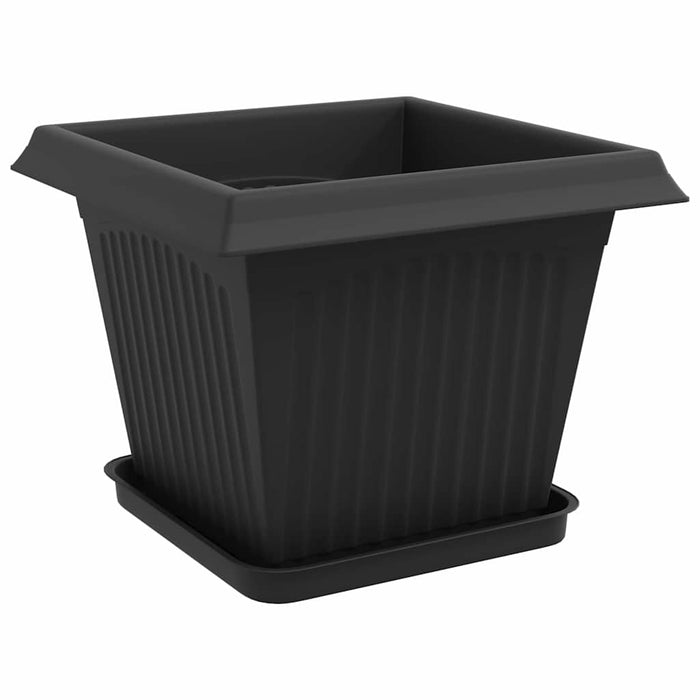 Ghivece pentru plante 6 pcs Negru 33 x 33 x 26 cm Plastic WALTI