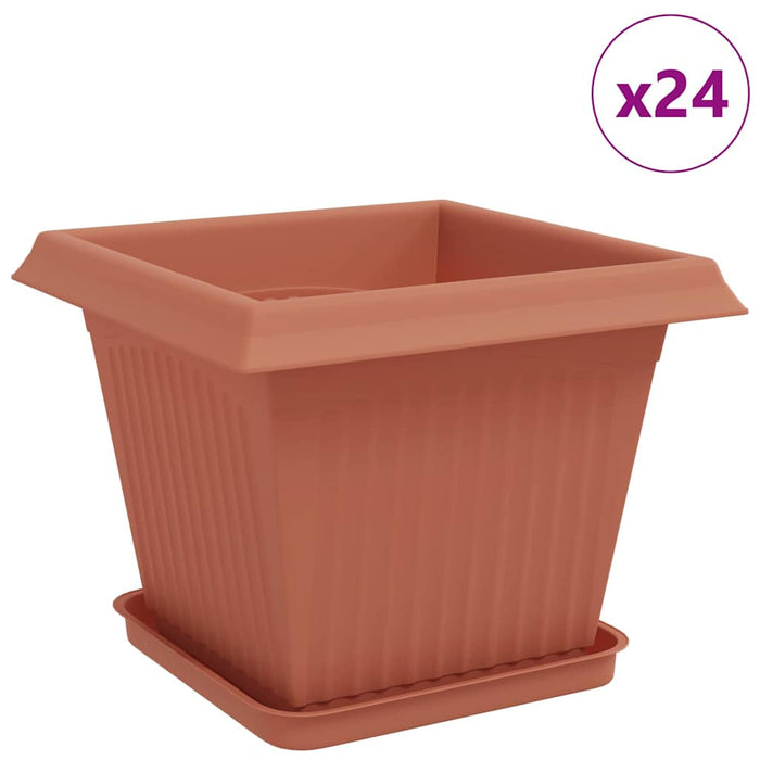 Ghivece pentru plante 24 pcs Roșu cărămidă 33 x 33 x 26 cm WALTI