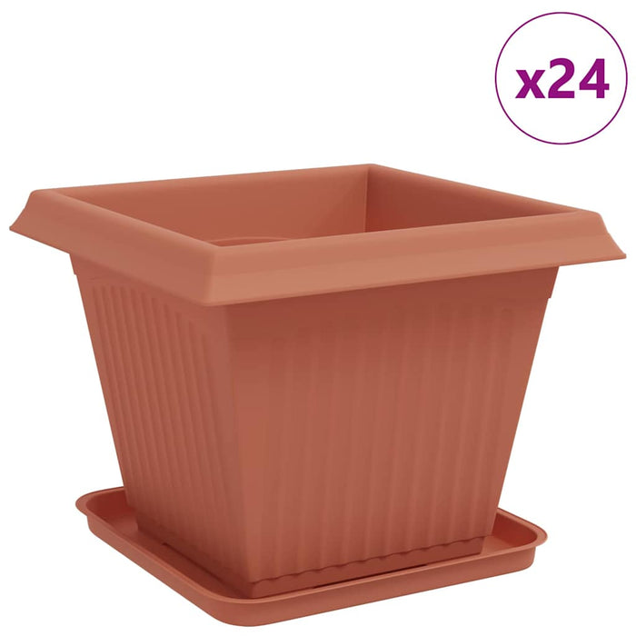 Ghivece pentru plante 24 pcs Roșu cărămidă 38 x 38 x 30 cm WALTI