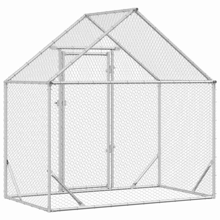 Cușcă pentru pui Argintiu 170 x 100 x 177 cm Oțel Galvanizat - WALTI WALTI