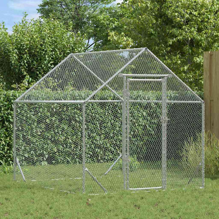 Cușcă pentru pui Argintiu 200x170x177cm Oțel Galvanizat - WALTI WALTI