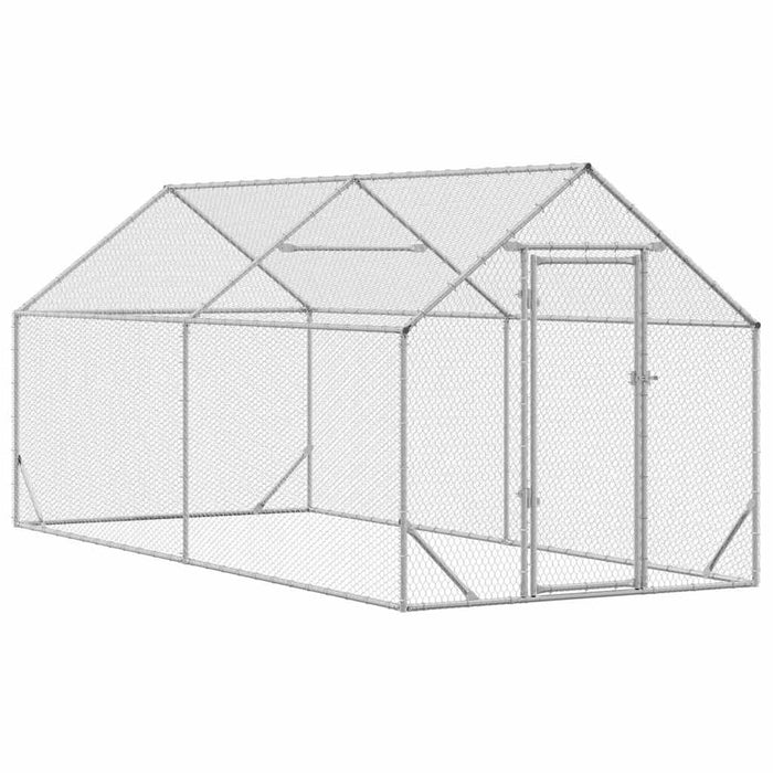 Cușcă pentru pui Argintiu 400x170x177cm Oțel Galvanizat - WALTI WALTI