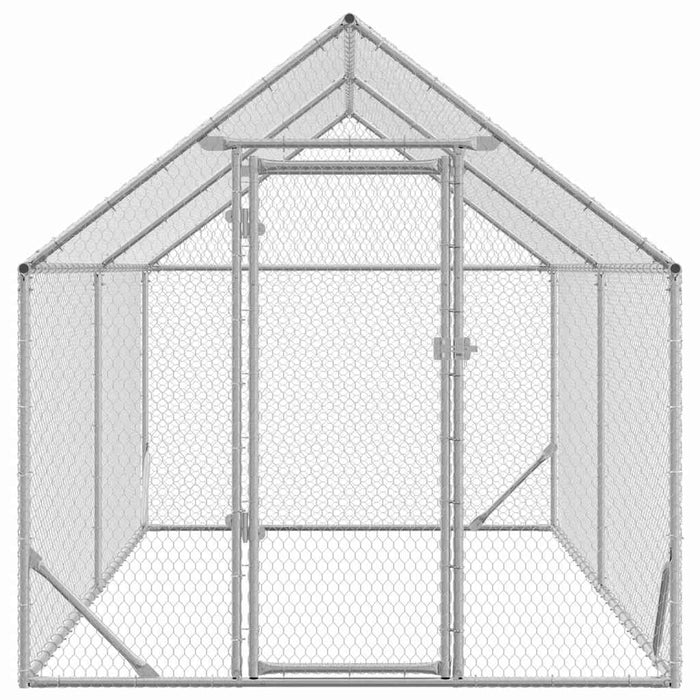 Cușcă pentru pui Argintiu 400x170x177cm Oțel Galvanizat - WALTI WALTI