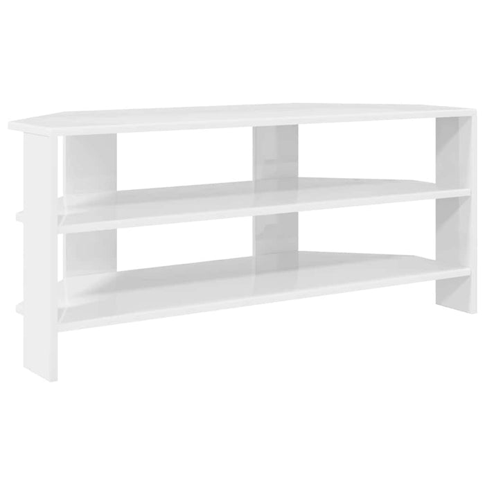 DulapdecolțpentruTV Alb lucios 102x40,5x45cm Lemn compozit - WALTI WALTI