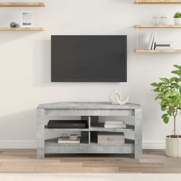 DulapdecolțpentruTV Gri din beton 102 x 40,5 x 45 cm - WALTI WALTI