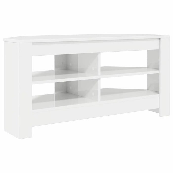 DulapdecolțpentruTV Alb lucios 102 x 40,5 x 45 cm Lemn compozit - WALTI WALTI