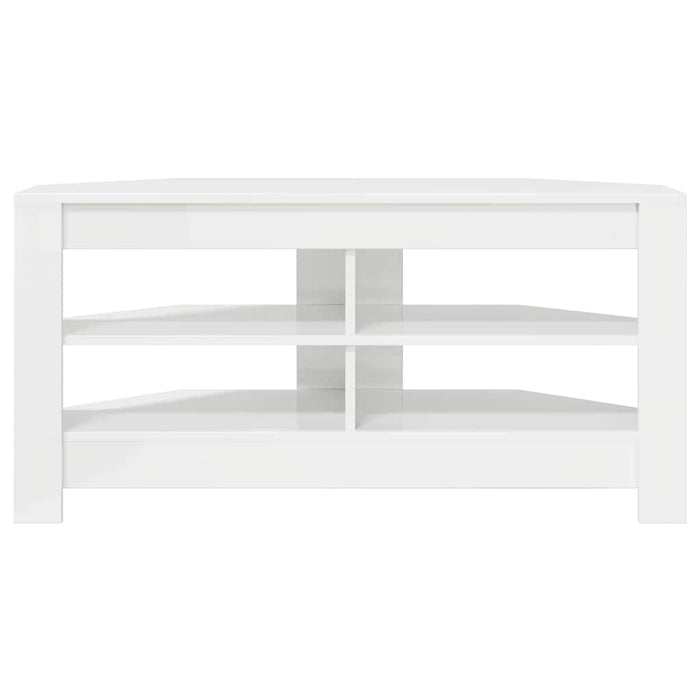 DulapdecolțpentruTV Alb lucios 102 x 40,5 x 45 cm Lemn compozit - WALTI WALTI