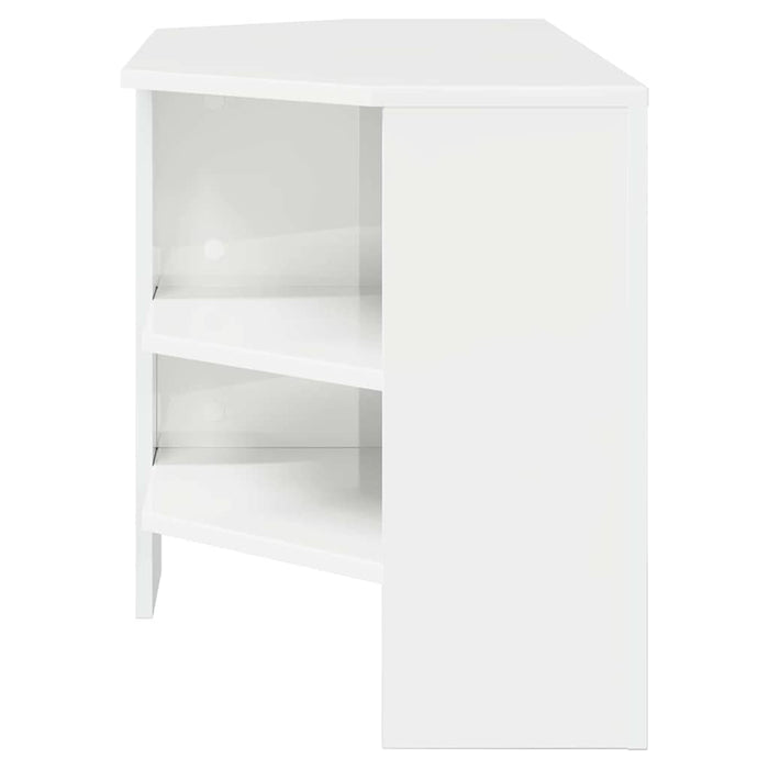 DulapdecolțpentruTV Alb lucios 102 x 40,5 x 45 cm Lemn compozit - WALTI WALTI
