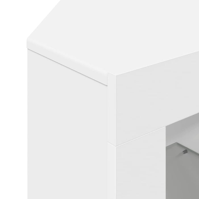 Șifonier LED pentru TV colțar Alb 100x40x68cm Lemn compozit - WALTI WALTI