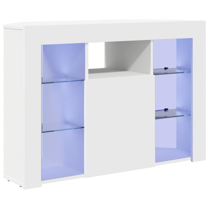 Șifonier LED pentru TV colțar Alb 100x40x68cm Lemn compozit - WALTI WALTI