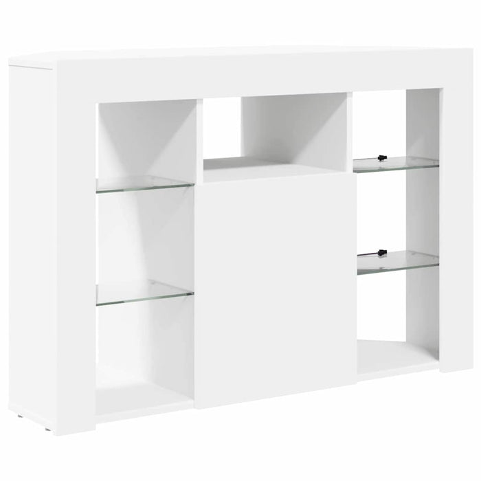 Șifonier LED pentru TV colțar Alb 100x40x68cm Lemn compozit - WALTI WALTI