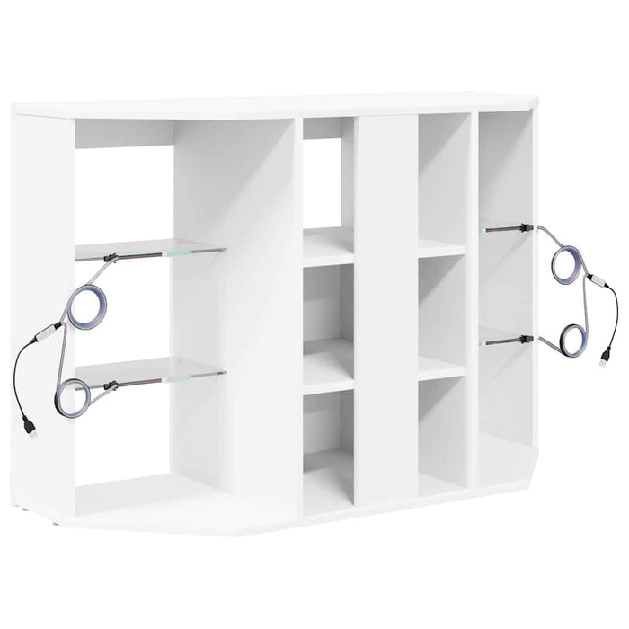 Șifonier LED pentru TV colțar Alb 100x40x68cm Lemn compozit - WALTI WALTI