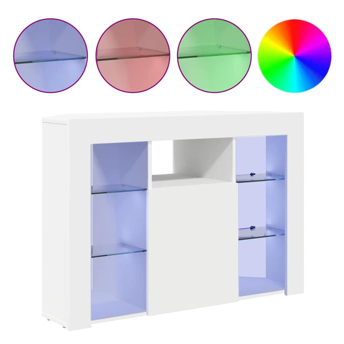 Șifonier LED pentru TV colțar Alb 100x40x68cm Lemn compozit - WALTI WALTI