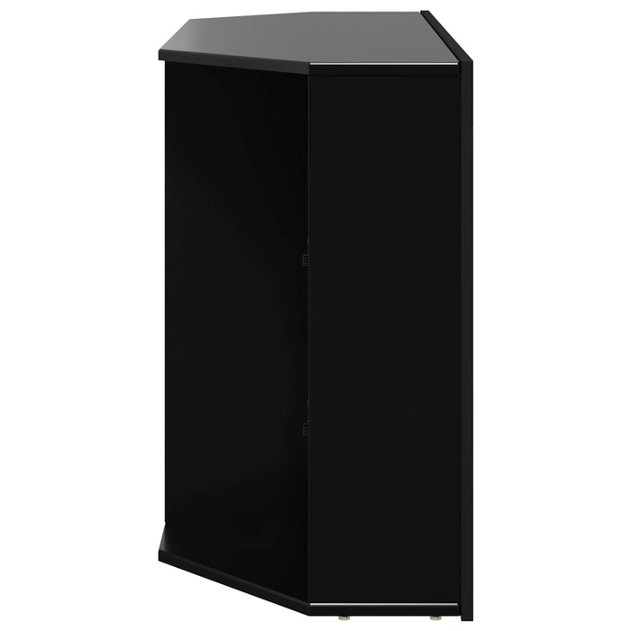 Șifonier LED pentru TV colțar 100x40x68cm Negru Lemn prelucrat WALTI