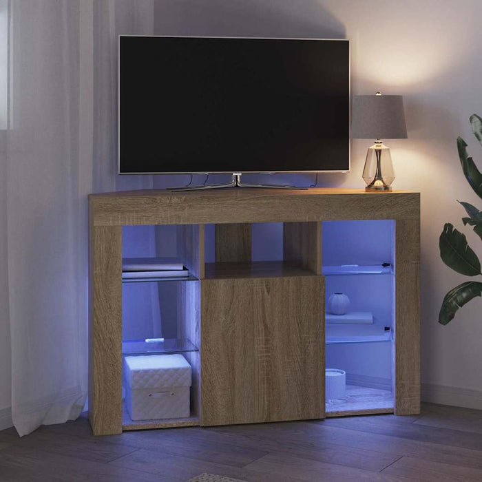 Șifonier LED pentru TV colțar Stejar Sonoma 102 x 40 x 68 cm - WALTI WALTI